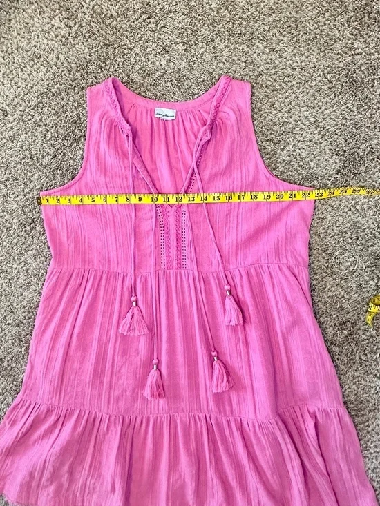 Tommy Bahama Mykonos Textured Gauze Short Dress, Size L - Picture 10 of 11